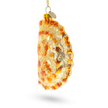 Load image into Gallery viewer, Fried Pierogi Dumpling Glass Christmas Ornament
