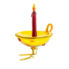 Load image into Gallery viewer, Gleaming Red Candle Glass Christmas Ornament
