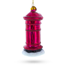 Load image into Gallery viewer, Red Mailbox with Letter to Santa Glass Christmas Ornament