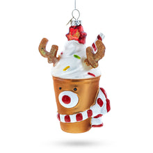 Load image into Gallery viewer, Reindeer Milkshake Glass Christmas Ornament
