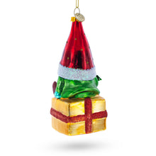 Load image into Gallery viewer, Gnome Bearing Gifts Glass Christmas Ornament