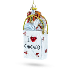 Load image into Gallery viewer, I Love Chicago Glass Christmas Ornament