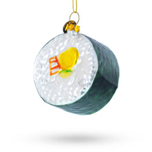 Load image into Gallery viewer, Sushi Roll Glass Christmas Ornament