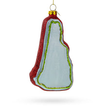 Load image into Gallery viewer, State of New Hampshire Symbols, USA Glass Christmas Ornament