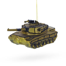 Load image into Gallery viewer, Military Army Tank Glass Christmas Ornament