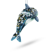Load image into Gallery viewer, Orca Whale Glass Christmas Ornament