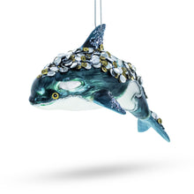 Load image into Gallery viewer, Orca Whale Glass Christmas Ornament