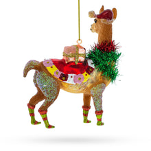 Load image into Gallery viewer, Alpaca Glass Christmas Ornament