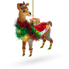 Load image into Gallery viewer, Alpaca Glass Christmas Ornament