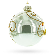 Load image into Gallery viewer, Exquisite Jeweled Flowers Adorning Glass Ball Christmas Ornament