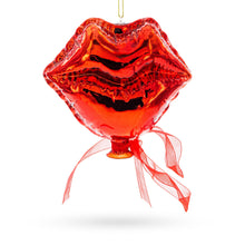 Load image into Gallery viewer, Sultry Red Lips Glass Christmas Ornament
