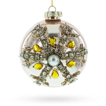 Load image into Gallery viewer, Dazzling Jeweled Star Glass Ball Christmas Ornament