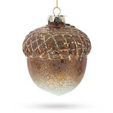 Load image into Gallery viewer, Acorn Rustic Glass Christmas Ornament