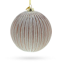 Load image into Gallery viewer, Ribbed Matte Glass Ball Glass Christmas Ornament