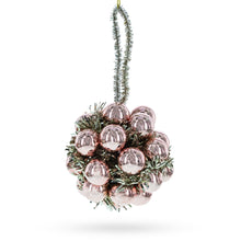 Load image into Gallery viewer, Rose Gold Cluster Ball Glass Christmas Ornament