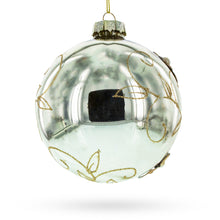 Load image into Gallery viewer, Fabric Flowers on Glass Ball Artistic Glass Christmas Ornaments Ornament