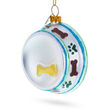 Load image into Gallery viewer, Bowl White Bone Glass Christmas Ornament