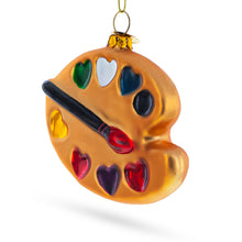 Load image into Gallery viewer, Artist's Palette Glass Christmas Ornament