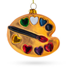 Load image into Gallery viewer, Artist's Palette Glass Christmas Ornament