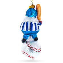 Load image into Gallery viewer, Santa the Baseball Player Glass Christmas Ornament