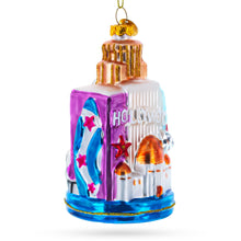 Load image into Gallery viewer, Landmarks of Los Angeles, California Glass Christmas Ornament