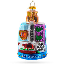 Load image into Gallery viewer, Landmarks of Los Angeles, California Glass Christmas Ornament