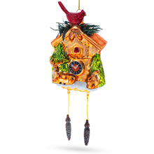 Load image into Gallery viewer, Cuckoo Clock Glass Christmas Ornament