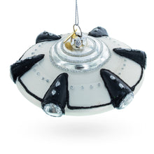 Load image into Gallery viewer, Intriguing UFO/ Alien Spaceship Glass Christmas Ornament