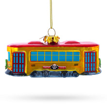 Load image into Gallery viewer, Vintage-Inspired Streetcar Glass Christmas Ornament