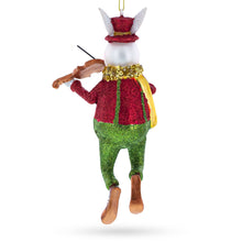 Load image into Gallery viewer, White Rabbit Alice's Adventures in Wonderland Glass Christmas Ornament