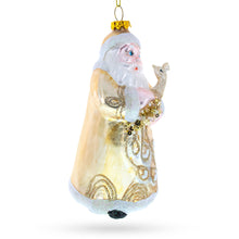 Load image into Gallery viewer, Santa in Golden Coat Glass Christmas Ornament