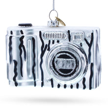 Load image into Gallery viewer, Classic Camera for Photography Enthusiasts Glass Christmas Ornament
