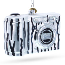 Load image into Gallery viewer, Classic Camera for Photography Enthusiasts Glass Christmas Ornament