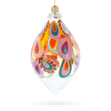 Load image into Gallery viewer, Copper Paisley Teardrop Glass Christmas Ornament