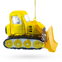 Load image into Gallery viewer, Bulldozer with Front Blade Glass Christmas Ornament
