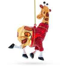 Load image into Gallery viewer, Stylish Giraffe Glass Christmas Ornament