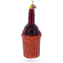Load image into Gallery viewer, Red Wine Bottle Glass Christmas Ornament