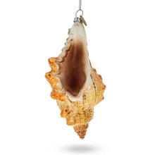 Load image into Gallery viewer, Glittered Seashell Glass Christmas Ornament