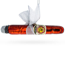 Load image into Gallery viewer, Premium Cigar with Box Glass Christmas Ornament