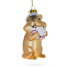 Load image into Gallery viewer, Chipmunk with Candy Glass Christmas Ornament