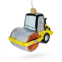 Load image into Gallery viewer, Road Roller Blown Glass Christmas Ornament