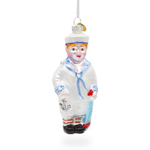 Load image into Gallery viewer, Nautical Sailor Glass Christmas Ornament
