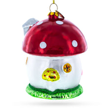 Load image into Gallery viewer, Fairy Tale Mushroom House Glass Christmas Ornament