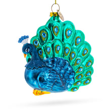 Load image into Gallery viewer, Chic Peacock Glass Christmas Ornament