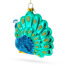 Load image into Gallery viewer, Chic Peacock Glass Christmas Ornament