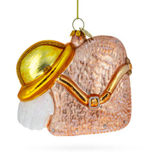 Load image into Gallery viewer, Construction Worker Toolbox Glass Christmas Ornament