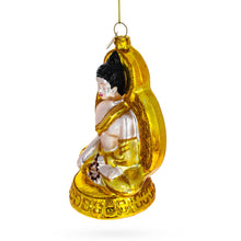 Load image into Gallery viewer, Golden Buddha Glass Christmas Ornament