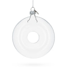 Load image into Gallery viewer, Doughnut Clear Glass Christmas Ornament