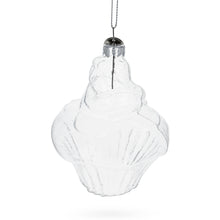 Load image into Gallery viewer, Cupcake Clear Glass Christmas Ornament