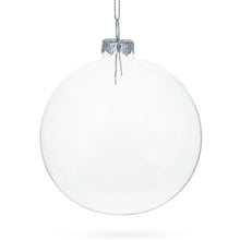 Load image into Gallery viewer, Set of 3 Clear Glass Ball Christmas Ornaments 4.7 Inches (120 mm)